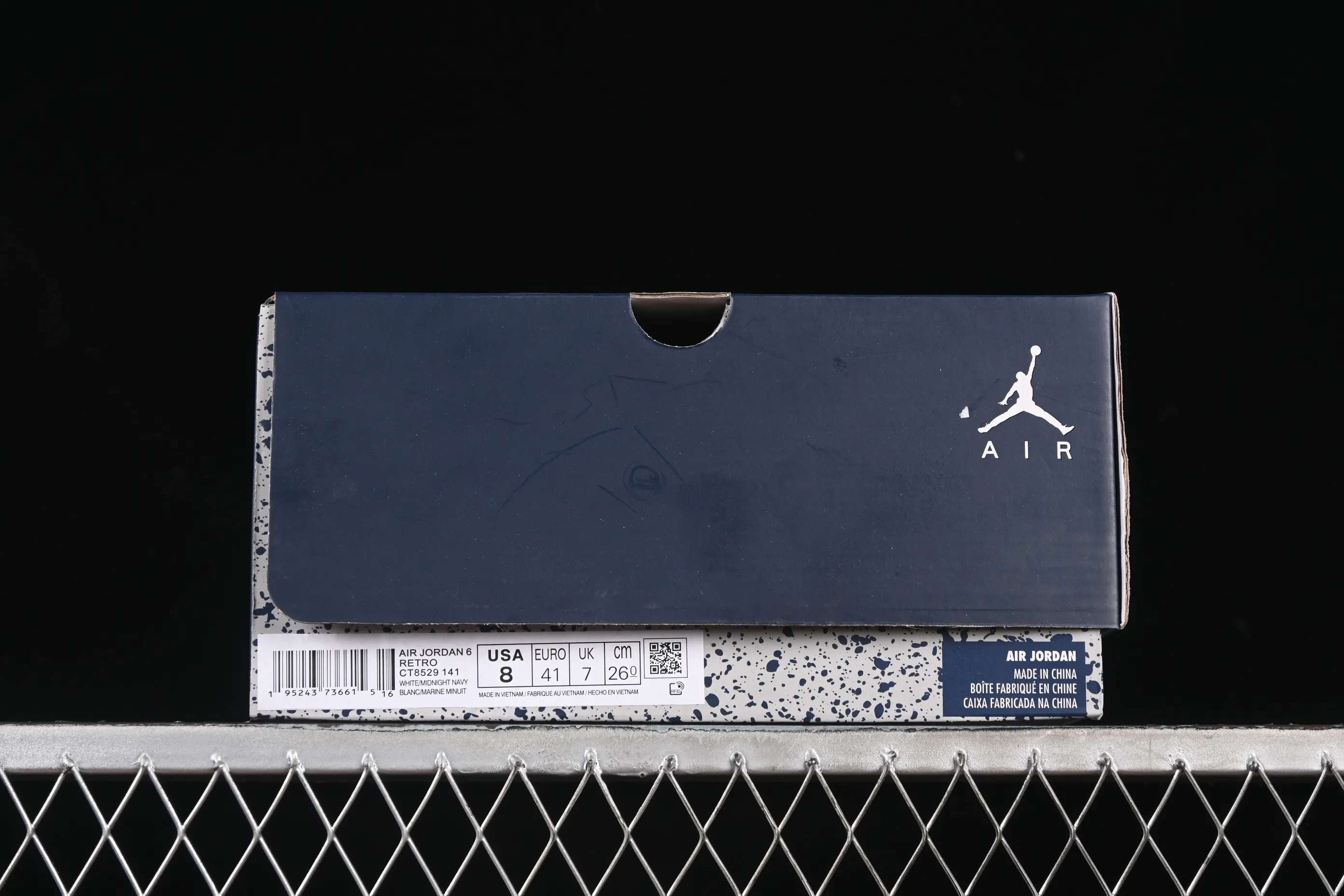 All categories Air Jordan Jordan series basketball shoes Air Jordan 6 F version Air Jordan 6 Retro "Midnight Navy" AJ6 Joe 6 white sea blue CT8529-141